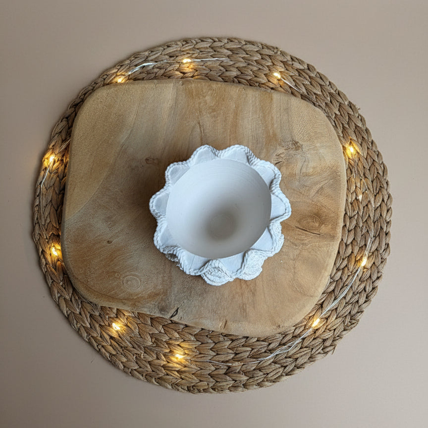 Pot effet torsades en laine