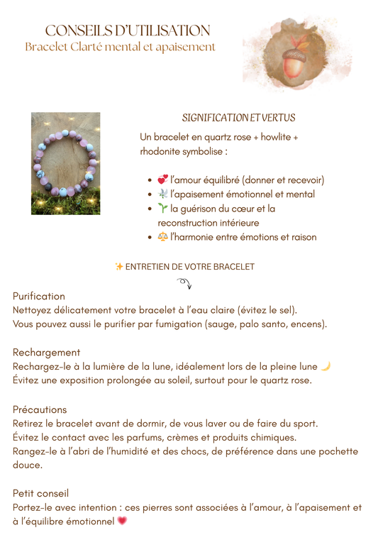 Bracelet clarté mentale
