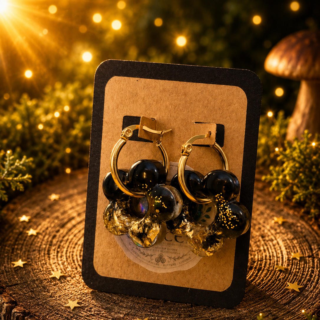 Boucles d’oreilles “Éclat Nocturne”