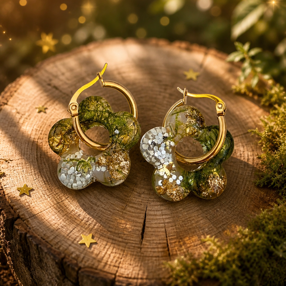 Boucles d’oreilles “Éclats de Brocéliande”