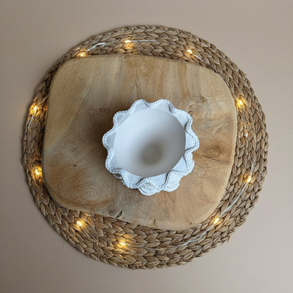 Pot effet torsades en laine