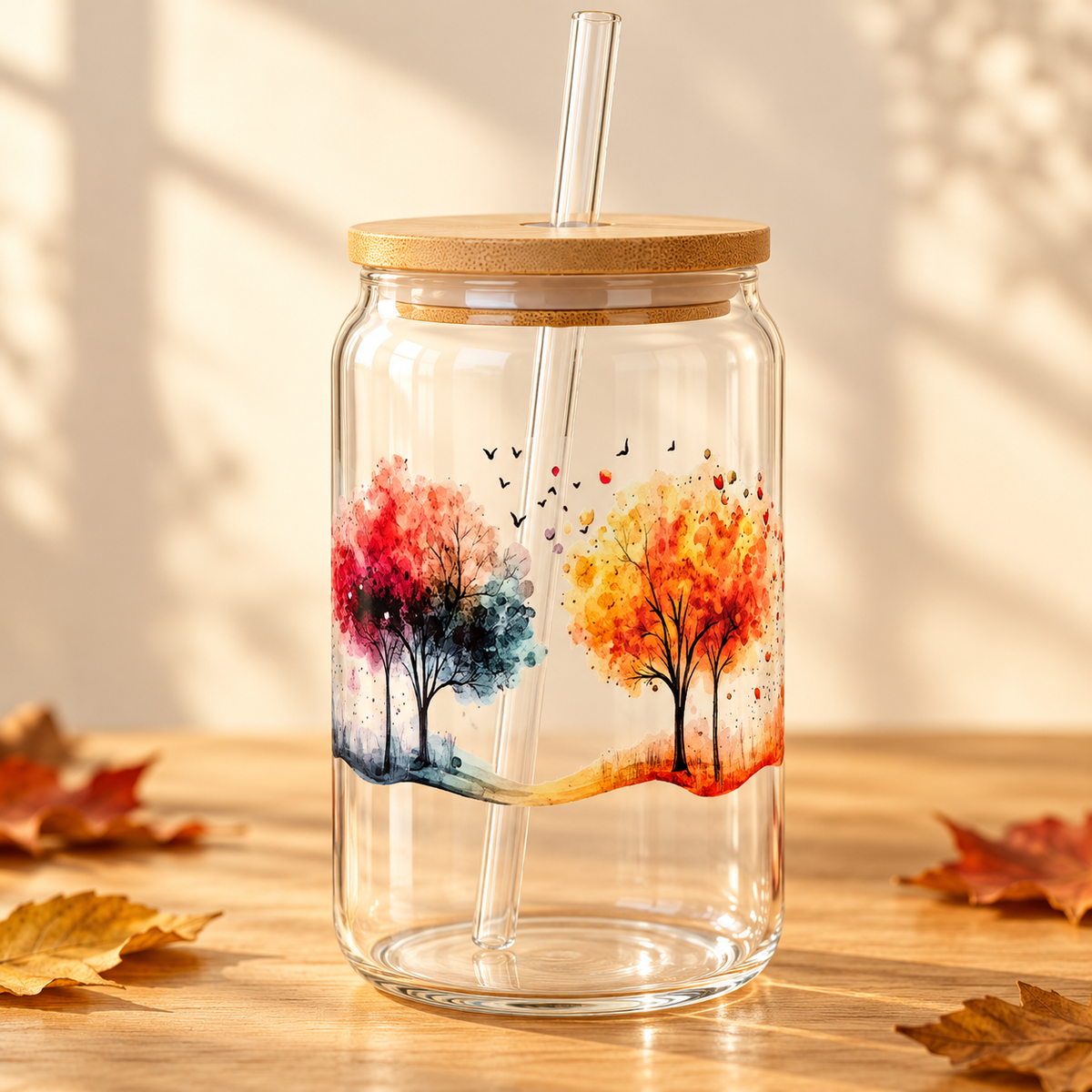 Verre Arbre d'Automne