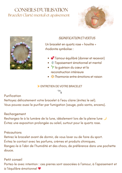 Bracelet clarté mentale