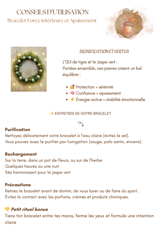 Bracelet force intérieure et apaisement