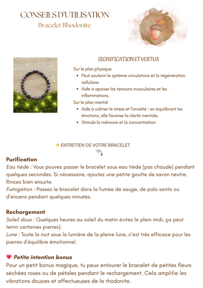 Bracelet Rhodonite