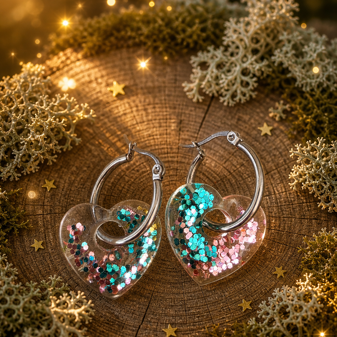 Boucles d’oreilles “Cœurs Enchantés"